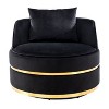 CAVINAS 360 Degree Swivel Accent Chair with Pillow, Velvet Upholstered Lounge Chair with Stainless Steel Base - 4 of 4