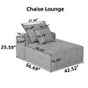 Okak Modern Modular Tufted Design DIY Combination Sofa with Pillows,Chenille Sofa Couch for Living Room,Apartment,Guestroom - 4 of 4