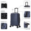 DUKAP Sense Lightweight Hardside Carry On Spinner Suitcase - Blue - 3 of 4