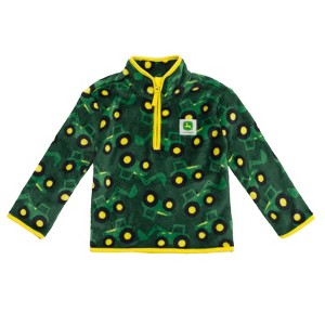 John Deere Tractor Half Zip Woobie Sweatshirt Toddler - 1 of 4
