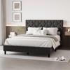Upholstered Bed Frame for Twin/Full/Queen/King – Heavy-Duty Platform with Headboard, Strong Wood Slats, Noise-Free, Easy Assembly - 3 of 4