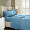 Cotton Blend Solid Deep Pocket Luxury Bed Sheet Set by Blue Nile Mills - 2 of 4