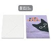 8ct Halloween Cards Black Cat - 4 of 4
