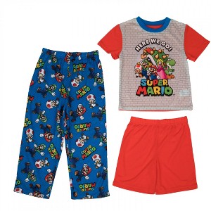 Kids Super Mario Bros. Here We Go! 3-Piece Pajama Set - Size 8 - 1 of 2