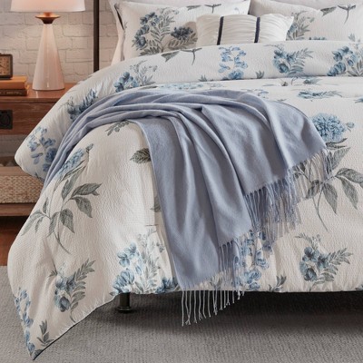 King Blue Microfiber 7-Piece Bed in a Bag Set