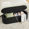 Gericco 49.2" Storage Ottoman Bench Upholstered Fabric Storage Bench for Bedroom End of Bed Aesthetic Large Oval Storage Ottoman - 4 of 4