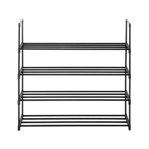 FONTOI 4 Tiers Shoe Rack with Built-in Handle, Stackable Storage Organizer for Bedroom Entryway Hallway, 35.6"*33.27"*12" - 1 of 4