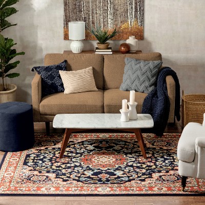 Well Woven MENA Traditional Oriental Medallion Area Rug