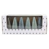 Cody Foster 5.25 In Rainbow Trees Winter Blue S/12 Bottle Brush Christmas Village Figurines - 3 of 3