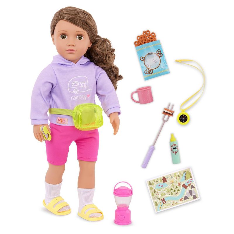 Our Generation Vivian 18&#39;&#39; Camping Doll &#38; Accessories Set, 1 of 7
