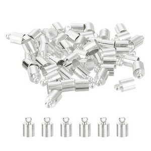 Unique Bargains Copper Rust-proof Glue-in Tassel Necklace Leather Cord End Caps 50 Pcs - 1 of 4