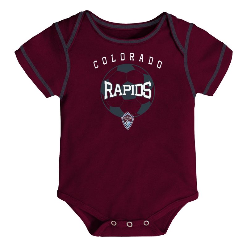 MLS Colorado Rapids Baby Boys' 3pk Bodysuit Set, 4 of 5