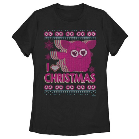 Women's Furby I Heart Christmas Ugly Sweater Print T-Shirt - image 1 of 4