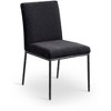 Meridina Furniture,Reeves Black Chenille Fabric Upholstered Dining Side Chair, Set of 2 - 2 of 4