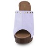 Allegra K Women's Open Round Toe Platform Block Heel Slides Sandals - 3 of 4