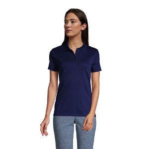 Lands' End Women's Supima Cotton Polo Shirt - 1 of 4