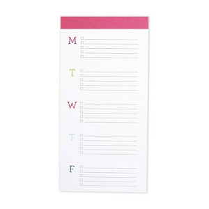 Undated Planner List Pad big ta-do Fuchsia - lake + loft: Agenda 52, Daily To-Do, Rigid Backing, Perforated Pages - 1 of 2