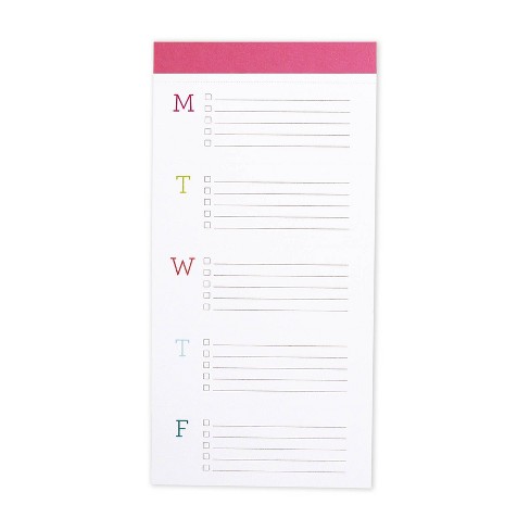 Undated Planner List Pad big ta-do Fuchsia - lake + loft: Agenda 52, Daily To-Do, Rigid Backing, Perforated Pages - image 1 of 2