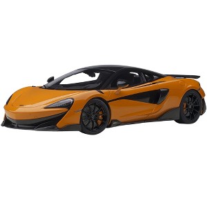 McLaren 600LT Myan Orange and Carbon 1/18 Model Car by Autoart - 1 of 4
