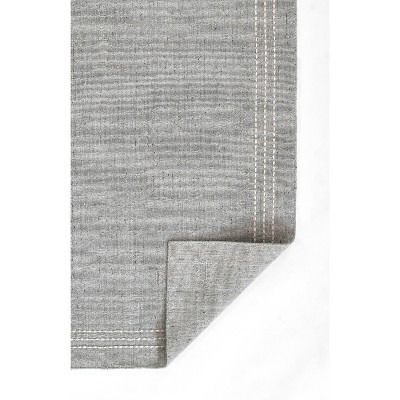 Oliver Light Blue Hand-Loomed Wool and Viscose Rug