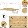 Bamboo Stove Cover&Cutting Board, 30"x20" Carbonized w/Removable Legs, Non-Slip - 3 of 4