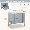 Christopher Knight Home Eilidh Modern Wood and Metal Nightstand with 2 Drawers - 3 of 4