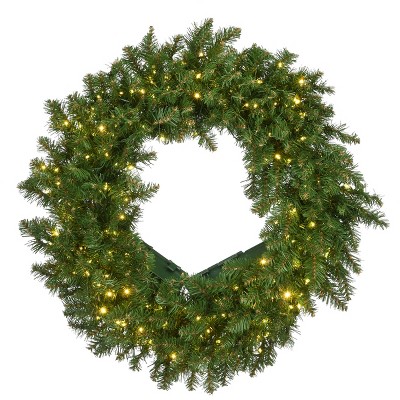 24" Prelit Kingswood Fir Wreath Infinity Lights - National Tree Company
