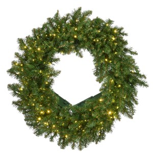 24" Prelit Kingswood Fir Wreath Infinity Lights - National Tree Company - 1 of 4