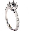 Pompeii3 1/2ct Princess Cut Semi Mount Engagement Ring Setting 14K White Gold - 2 of 4