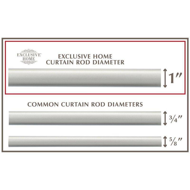 Exclusive Home 84&#34;-160&#34; Napoleon Indoor/Outdoor Curtain Rod: Rustproof, Adjustable, Supports up to 25lbs, 3 of 8