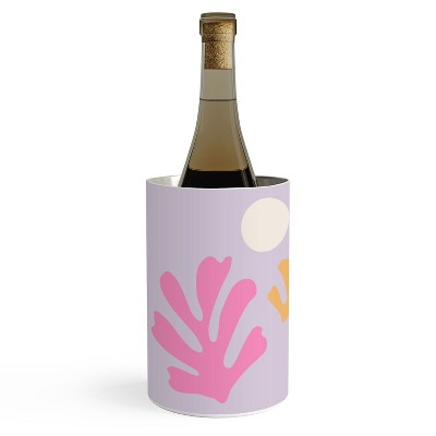 Daily Regina Designs Lavender Abstract Leaves Modern Wine Chiller - Deny Designs