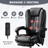 TiramisuBest Black Leather Massage Office Chair: Heat, 6 Vibration Points, Foot Rest - Ergonomic & Easy to Assemble - 3 of 4