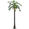 Outsunny 7' Artificial Lighted Palm Tree with 5 Coconuts, Color Changing Light Up Tropical Palm Tree with Remote for Outdoor, Pool, Green - 4 of 4