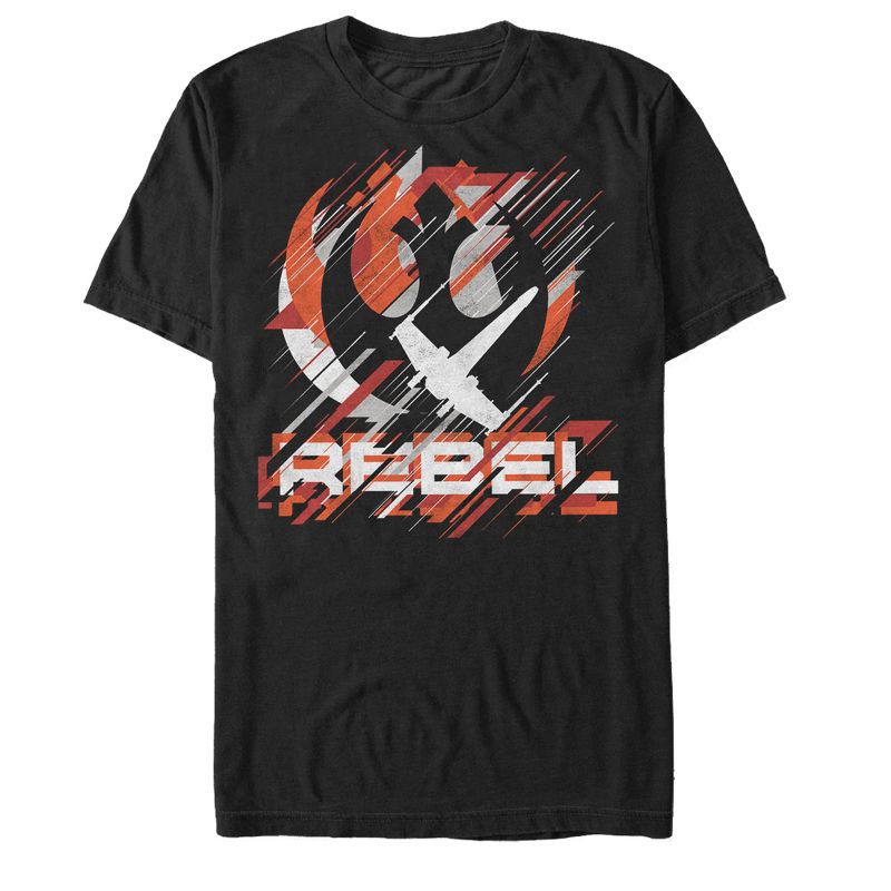 Men's Star Wars Rogue One Rebel Crest Streaks T-Shirt, 1 of 5