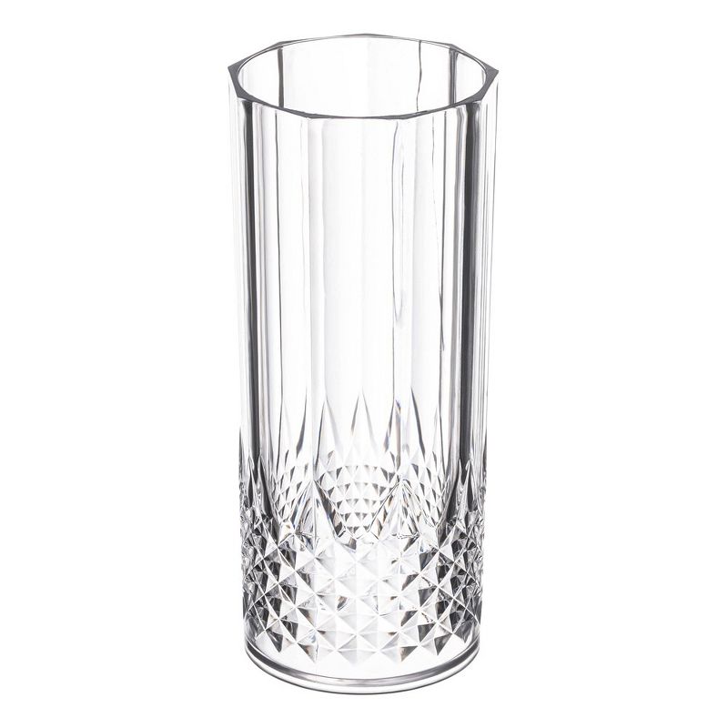 Smarty Had A Party 14 oz. Clear Crystal Cut High Ball Plastic Glasses (48 Glasses), 1 of 4