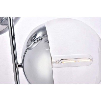 Eclipse 3-Light Chrome Pendant with Clear Glass Spheres