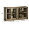 Farmhouse Sideboard, Buffet Cabinet Bar Cabinet with 4 Glass Doors, Credenza - 3 of 4