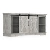 Farmhouse TV Stand for 65 Inch TVs - Entertainment Center with Barn Doors, Storage Shelves，Modern White Media Console Table for Living Room Furniture - 2 of 4