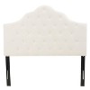 GDFStudio Banak Contemporary Tufted Cloud-Shaped Upholstered Headboard with Adjustable Iron Legs - 2 of 4