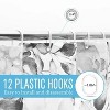 LunaLulinlk Gray Shower Curtain with Hooks - 3 of 4