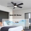 Siljoy Ceiling Fans with Lights, 44 Inch Flush Mount Ceiling Fan, Remote Control, Reversible, 3CCT, Dimmable, Black - 4 of 4