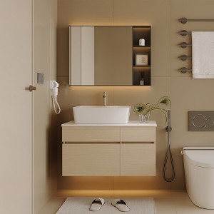 KWPZQEB 31.5" Floating Bathroom Vanity with Sink, Wall Mounted Bathroom Storage Cabinet with Drawer & Door, Single Small Bathroom Vanity - 1 of 4