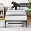 Low Bed Frame, Metal Platform Bed Frame, Heavy Duty Noise Free Bed Frame with Metal Slat Support and Strong Bearing Capacity, No Box Spring Needed - 4 of 4