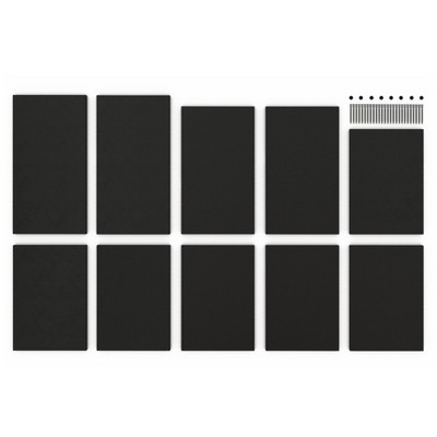 Black MDF 3-Cube Floating Wall Shelf