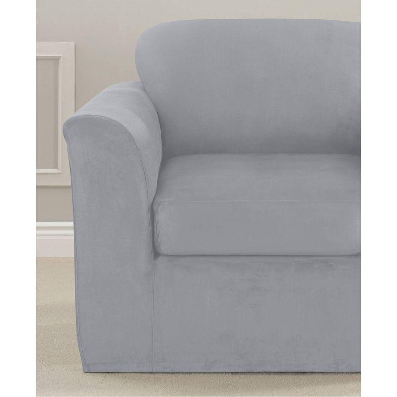 Ultimate Stretch Chair Suede Slipcover - Sure Fit, 4 of 6