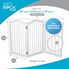 INTERNET'S BEST Arched Top Dog Gate | 3 Panel, 36" H Wooden Pet Barrier for Dogs Cats, Freestanding Folding Room Divider White. (3 panel - 36", White) - 2 of 4