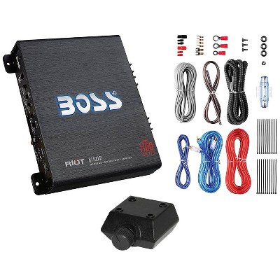 Bass Remote Boss R1100M Riot 1100 Watt Monoblock Class A/B Car Audio Amplifier 