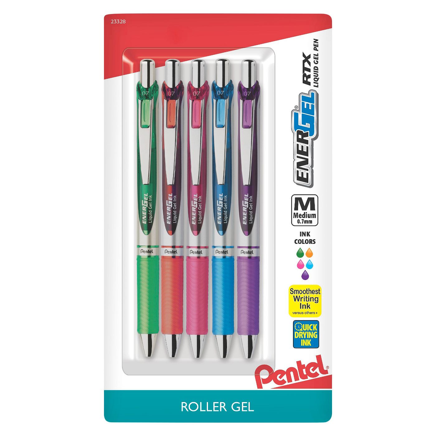 PentelÂ® EnergelÂ® Rollergel Pens, 0.7mm, 5ct - Multicolor Ink - image 1 of 1