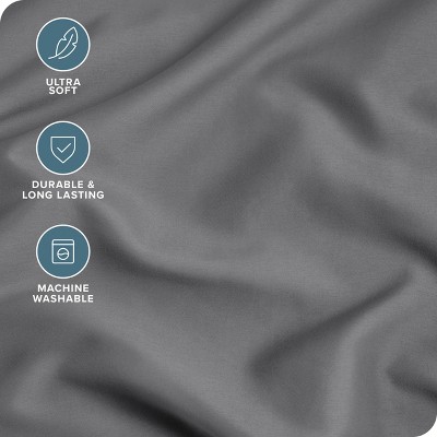 Gray Ultra-Soft Microfiber Standard Pillowcase Set