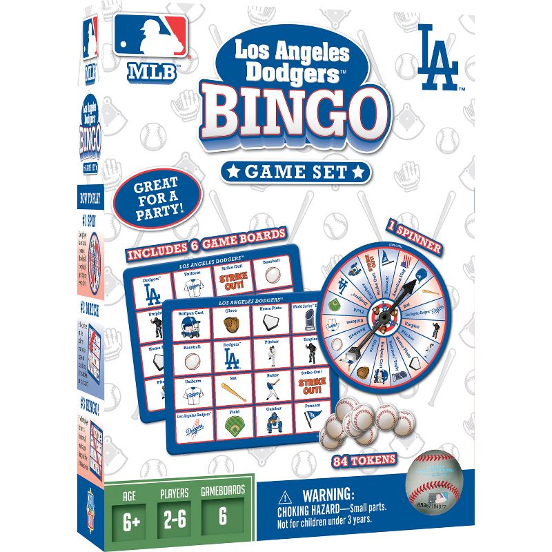 MasterPieces Officially Licensed MLB Los Angeles Dodgers Bingo Game, 2 of 6